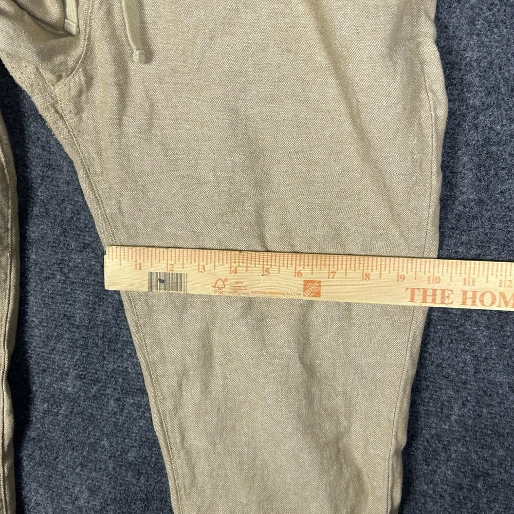 Banana Republic Heritage Linen Blend Pants Men 32x30 Drawstring Button Fly Beach